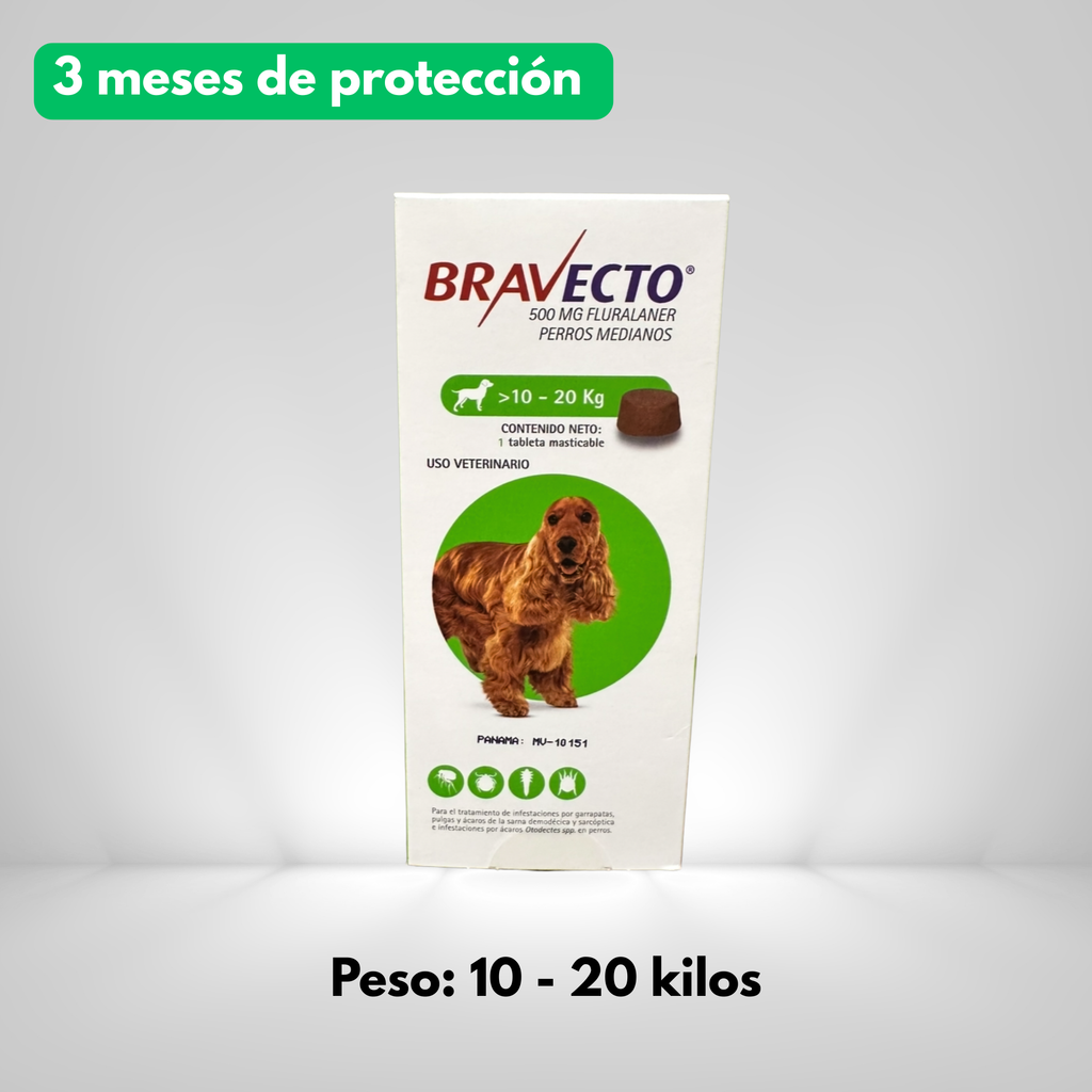 Bravecto® Tableta Masticable para Perros – Protección por 3 Meses